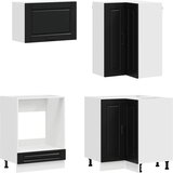  Kuhinjska jedinica PORTO 8 kom. Crna Konstruirano drvo | shoptok.hr