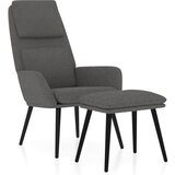 The Living Store Stol za sproščanje s stolčkom svetlo sivo blago - Stol Za Sproščanje S Stolčkom, (21420315) | Shoptok.si