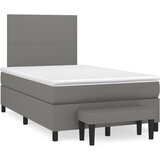  The Living Store Box spring postelja z vzmetnico temno siva 120x190 cm blago - Box Spring Postelja, (21450722) Cene