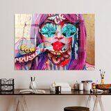 WALLXPERT UV-719 70 x 100 Multicolor Decorative Tempered Glass Painting Cene