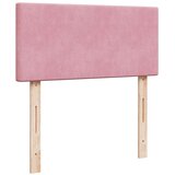 vidaXL Box spring postelja z vzmetnico roza 100x200 cm žamet | Shoptok.si