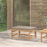Maison Chic Vrtni stolček - Vrtni stoli za noge s taupe blazino bambus JS922, (21877619) | Shoptok.si