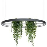 Thoro Črna aluminijasta LED viseča svetilka &amp;oslash; 110 cm RIO &amp;ndash; Slike