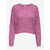 JDY Pink Womens Patterned Sweater Judith - Women Cene