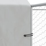  kavez za pse s krovom srebrni 10 x 10 x 2,5 m čelični | Eponuda.com