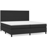 Maison Chic Box spring postelja - Vzmetna postelja z vzmetnico črna 200x200 cm umetno usnje SL8130, (21902637) | Shoptok.si