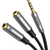 Ugreen - 3,5 mm - samec - na dualni 3,5 mm ženski razdelilnik slušalk - Siva Cene