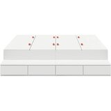  Krevet s ladicama s ladicama Bijelo 135 cm Konstruirano drvo | shoptok.hr