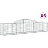  Lučne gabionske košare 6 kom 300x50x60/80 cm pocinčano željezo | shoptok.hr