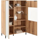 Lesnina XXXL Highboard Austin 90 cm, bela, barve hrasta | Shoptok.si