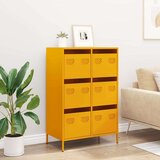 vidaXL Visoka omara gorčično rumena 68x39x101,5 cm jeklo | Shoptok.si