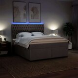vidaXL Krevet s oprugama i madracem smeđesivi 180x200 cm tkanina | shoptok.hr