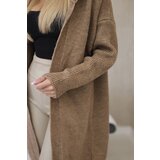 Kesi Cardigan hooded camel sweater | shoptok.hr