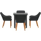  Vrtni set za objed s jastukom 5 pcs Crna poliratan | Eponuda.com