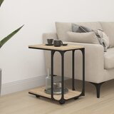 vidaXL Stranska mizica s kolesi sonoma hrast 50x35x55,5 cm inžen. les Cene