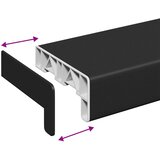  Prozorska klupčica Crna s drvenom teksturom 160 x 15 x 4,5 cm | shoptok.hr