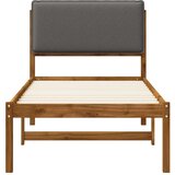  Krevetni okvir s tapiciranim uzglavljem Prirodna i svjetlosiva - Prirodna i svjetlosiva 90 x 200 cm | shoptok.hr