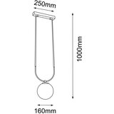  Amplex 8163 - Luster na sajli BALOS 1xE14/15W/230V crna | Eponuda.com