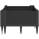  Vrtna sadilica s klinovima crna 42 5 x 42 5 x 28 5 cm PP | shoptok.hr