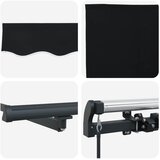  Skrovita tenda Crna 350 x 250 cm Poliester i čelik | shoptok.hr