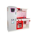 Lean_Toys Lesena kuhinja Jola, hladilnik, mikrovalovna pečica, odpiralni elementi | Shoptok.si