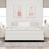 vidaXL Krem Les 180 x 200 cm Krem postelja Pravokotna Minimalistična Cene