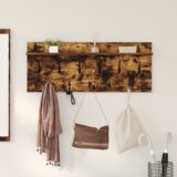 vidaXL Vješalica za kapute na zidu Dimljeni hrast 100 x 40 x 12 cm | shoptok.hr