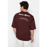 Trendyol T-Shirt - Brown - Oversize Cene