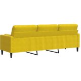 vidaXL Kavč trosed z okrasnimi blazinami rumen 210 cm žamet | Shoptok.si