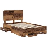  Okvir za krevet Staro drvo 120 x 190 cm Konstruirano drvo | shoptok.hr