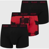 Hugo Boksarice 3-pack moški, rdeča barva