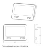 Dawn LED REFLEKTOR GN-FL913-50W CCT 5000lm 110° IP66 Cene