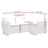  4-dijelni set vrtnih sofa od poliratana s jastucima sivi | shoptok.hr