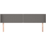  Vzglavje z ušesi temno sivo 203x16x78/88 cm blago, (20736527) | Shoptok.si