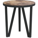 vidaXL Čajna mizica črna in rumena Ø35 cm MDF | Shoptok.si