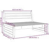  Srednja vrtna sofa 120 x 80 cm od masivnog drva duglazije | shoptok.hr
