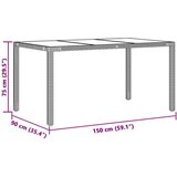 vidaXL 7-dijelni vrtni bistro set od poliratana s jastucima crni | shoptok.hr