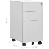 vidaXL Premična arhivska omara siva 30x45x59 cm jeklo | Shoptok.si