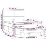  Box spring postelja z vzmetnico taupe 140x200 cm blago, (20894021) | Shoptok.si