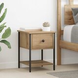  Noćni ormarić s ladicama Umjetnički hrast 34 x 35,5 x 45 cm | shoptok.hr
