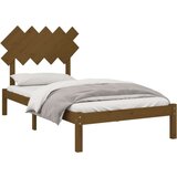  Za krevet smeđa boja meda 100 x 200 cm od masivnog drva | shoptok.hr