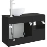  Set namještaja za kupaonicu 2 kom. Crna Konstruirano drvo | shoptok.hr