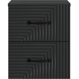  Stenski nočni omarici s predalom 2 pcs Črna 34,5 x 33 x 40 cm, (5000209592) | Shoptok.si