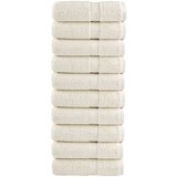 vidaXL Premium ručnici za pranje SOLUND 10 kom. krem boje 30x30 cm 600 g/m² - Krema 30 x 30 cm 10 Cijene