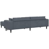 SOFA 3 pcs Tamno siva 250 x 188 x 76 cm Baršun | shoptok.hr
