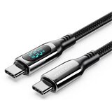 Vention Cotton Braided USB 2.0 C Male to C Male 5A Cable With LED Display 1,2m | shoptok.hr