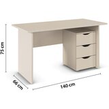 Boxxx PISALNA MIZA leseni material barve šampanjca | Shoptok.si