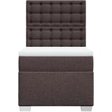 vidaXL Box spring postelja z vzmetnico temno rjava 80x200 cm blago, (21261072) | Shoptok.si
