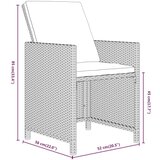vidaXL 7-dijelni vrtni blagovaonski set sivi od poliratana | shoptok.hr