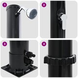 Vanjski solarni tuš Crna 217 cm PVC i aluminij | shoptok.hr